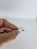 4ct Moissanite Cushion Cut Solitaire Ring | S925 Silver | GRA Certified