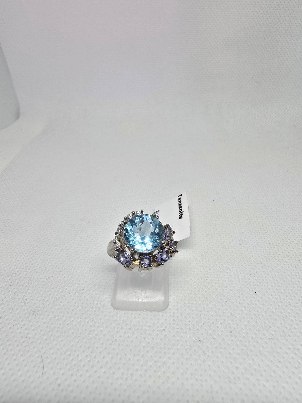 Natural Blue Topaz & Tanzanite Ring – S925 Silver