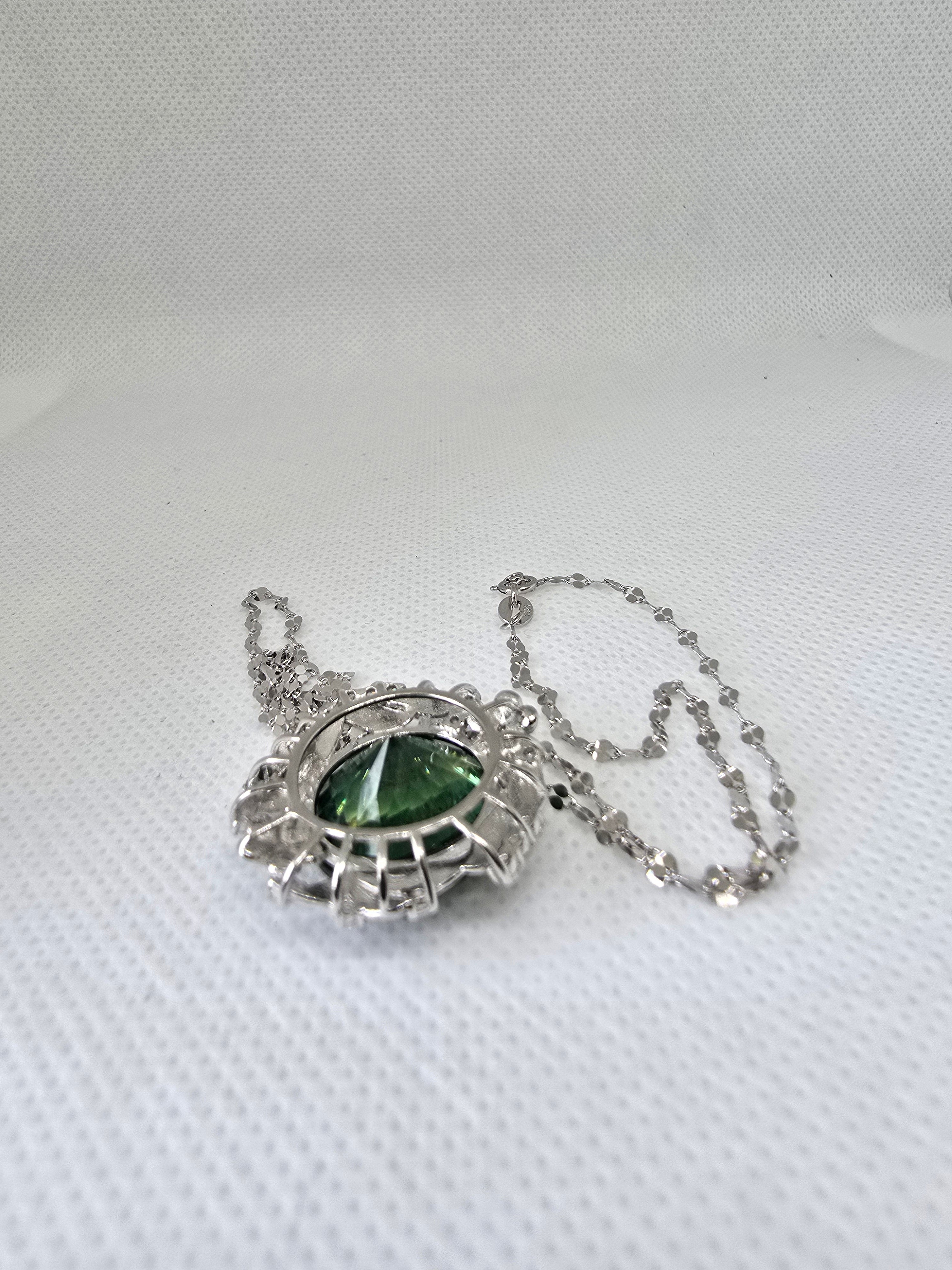 Mystic Quartz Necklace – S925 Silver Setting