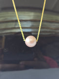 Edison Pearl Station Necklace | Adjustable S925 Gold-Plated Chain