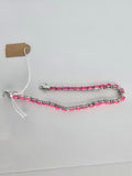 Pink Opal Tennis Bracelet | S925 Sterling Silver | 30 Stones | 7 in.