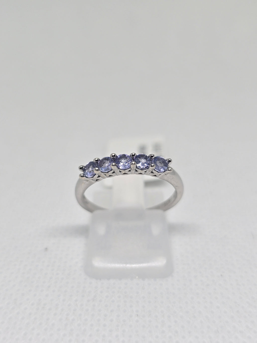 Tanzanite Five-Stone Eternity Band Ring in S925 Silver
