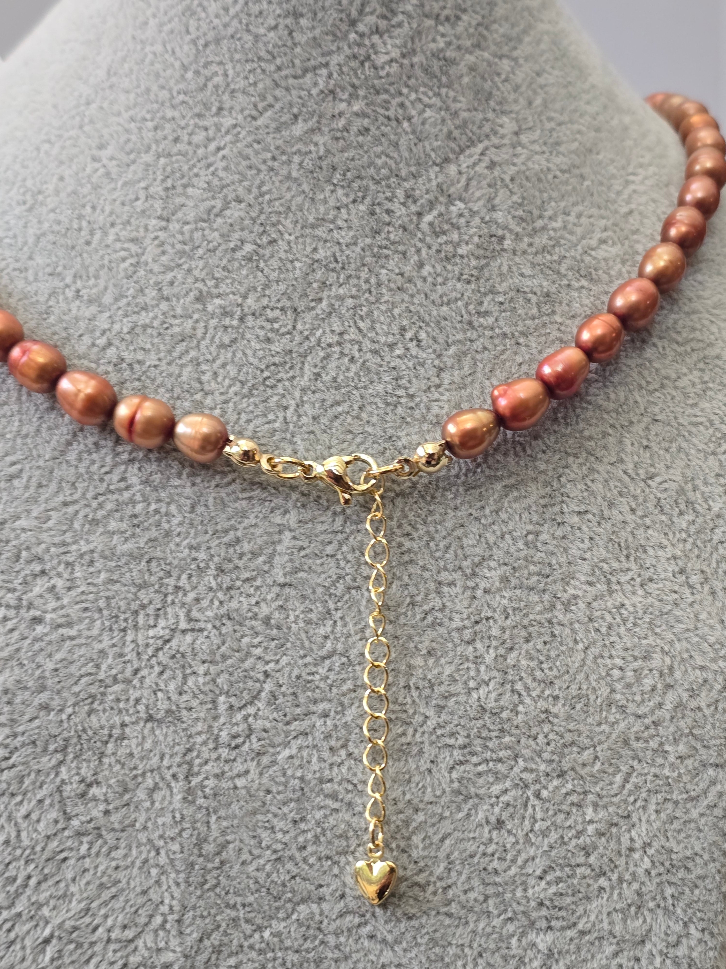 Chocolate Brown Freshwater Pearl Choker Necklace