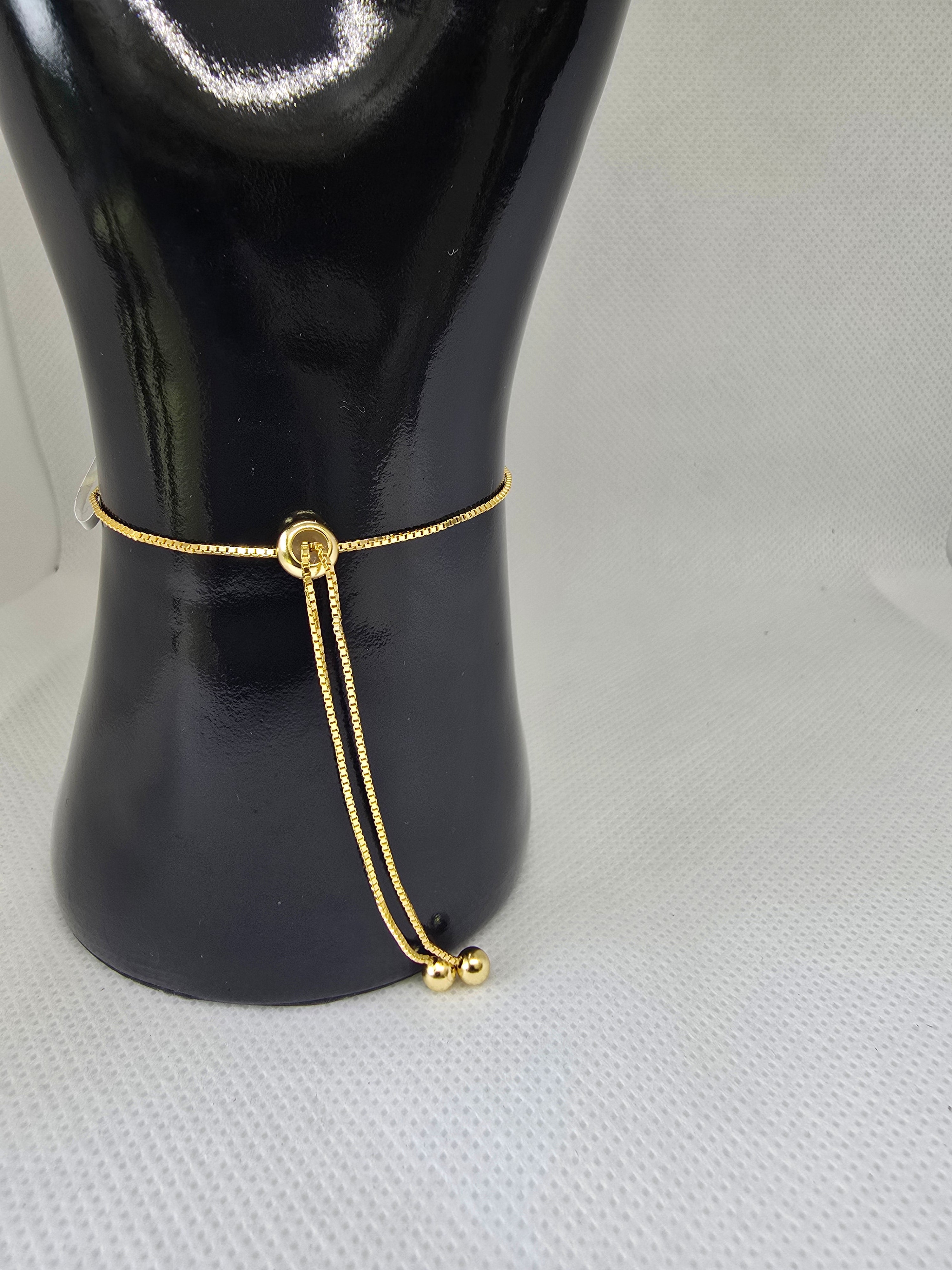 Blue Sapphire Bolo Bracelet – S925 Gold Setting
