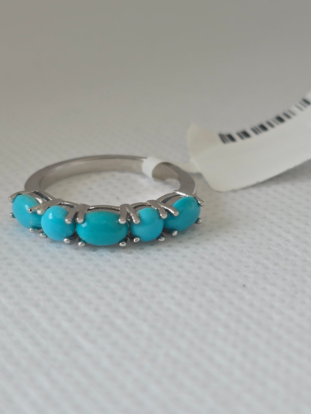 Turquoise Five-Stone Ring – S925 Sterling Silver