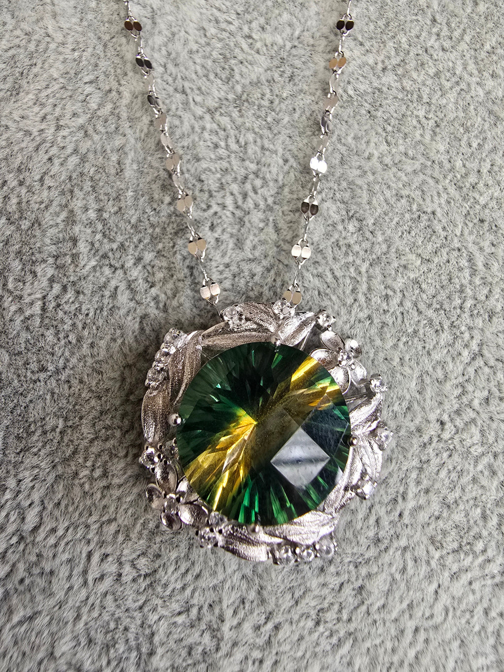 Mystic Quartz Necklace – S925 Silver Setting