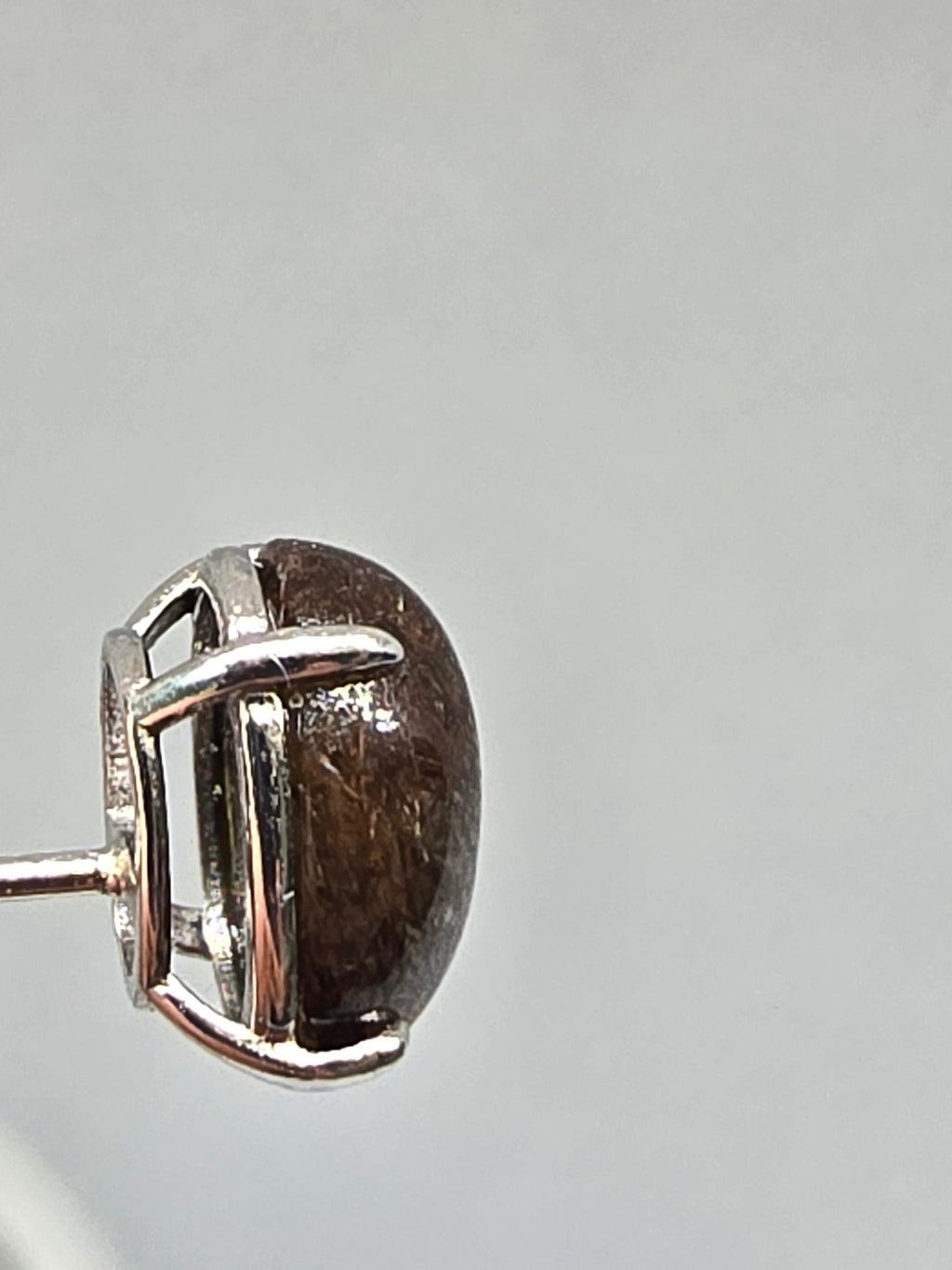 Black Rutile Quartz Stud Earrings – S925 Sterling Silver