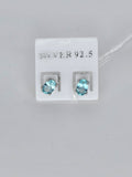 Blue Sapphire Sterling Silver Stud Earrings