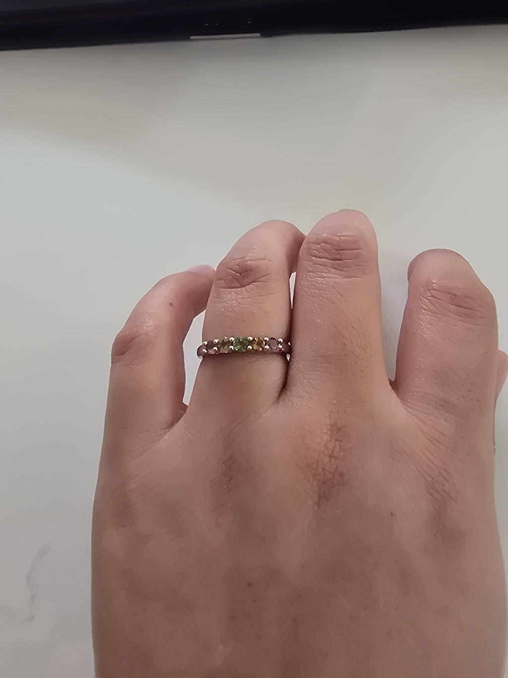 Multi-Colour Tourmaline Ring – S925 Silver