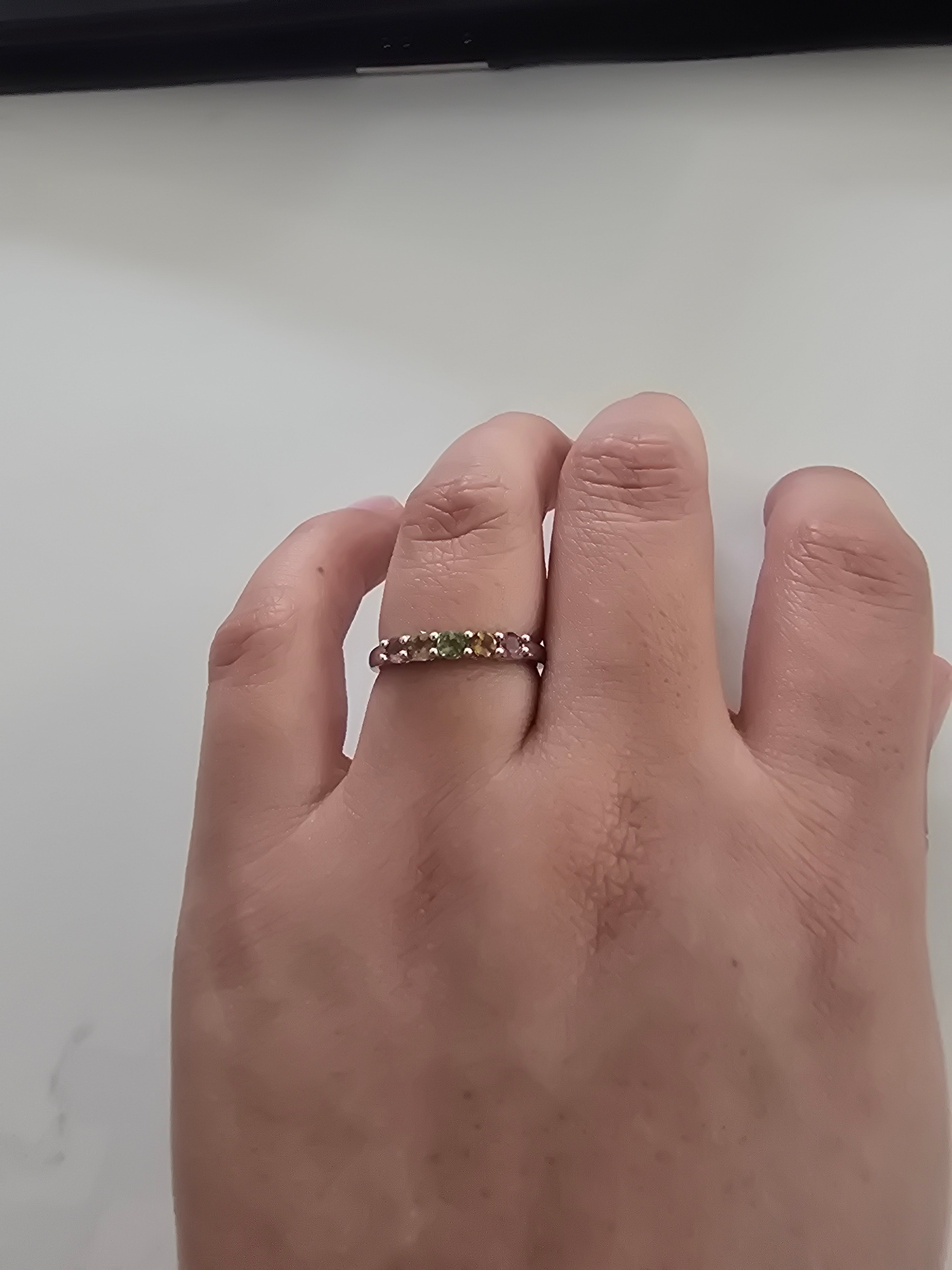 Multi-Colour Tourmaline Ring – S925 Silver