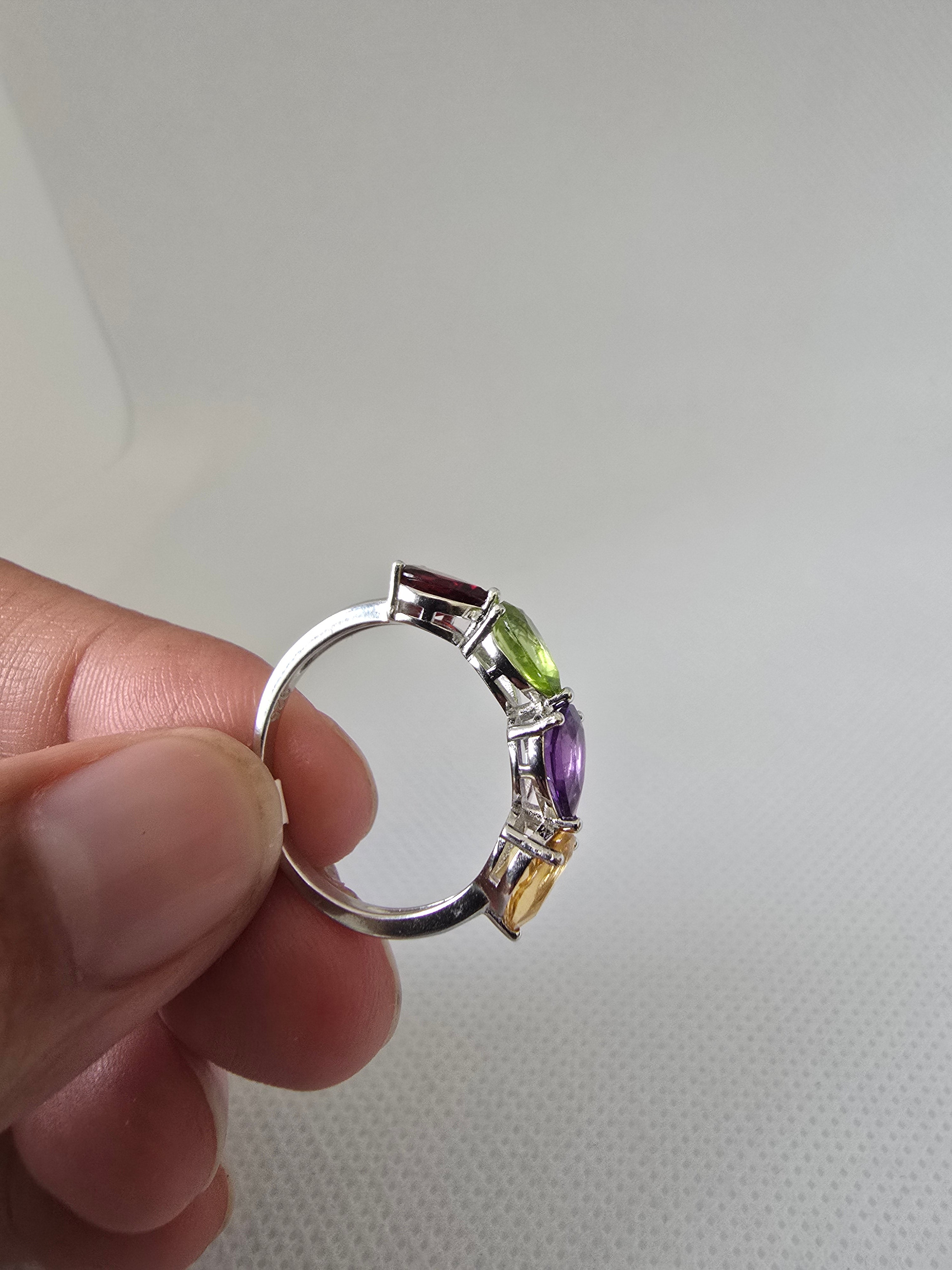 Multi Mix Stone Ring