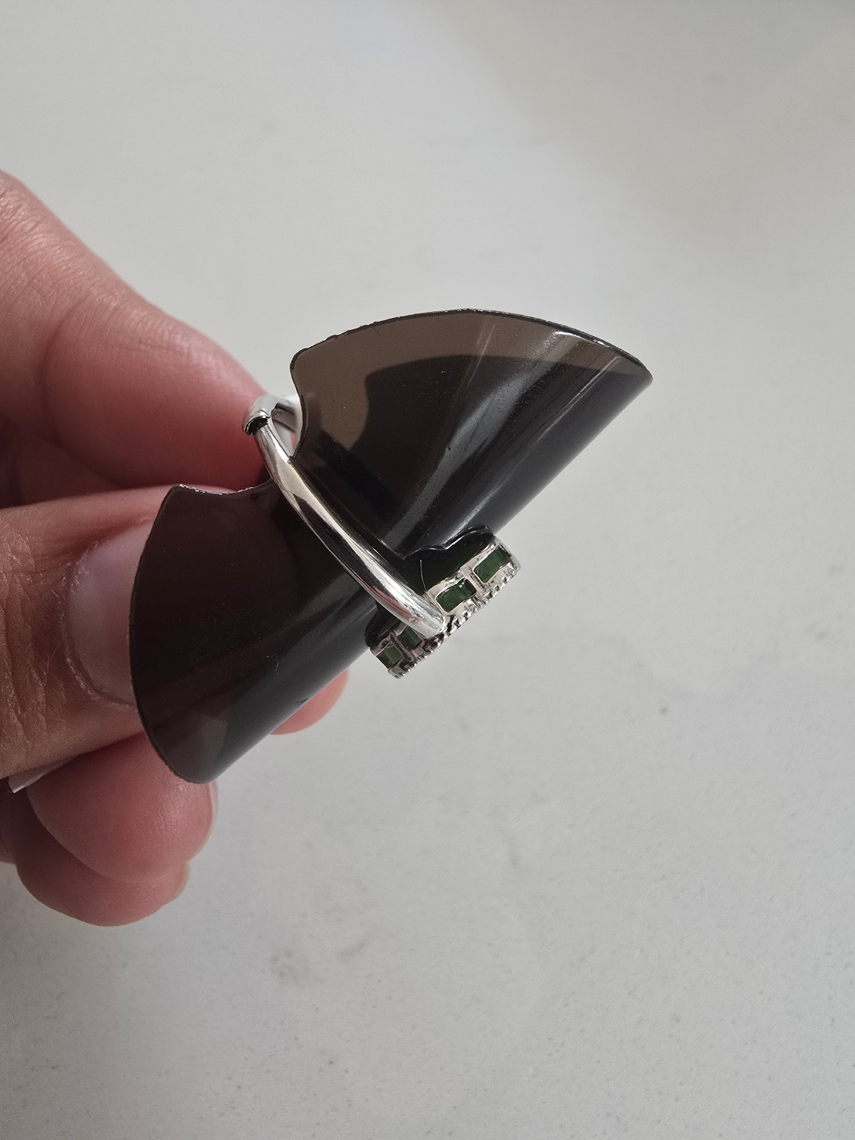 Jade Clover Ring – S925 Silver Adjustable