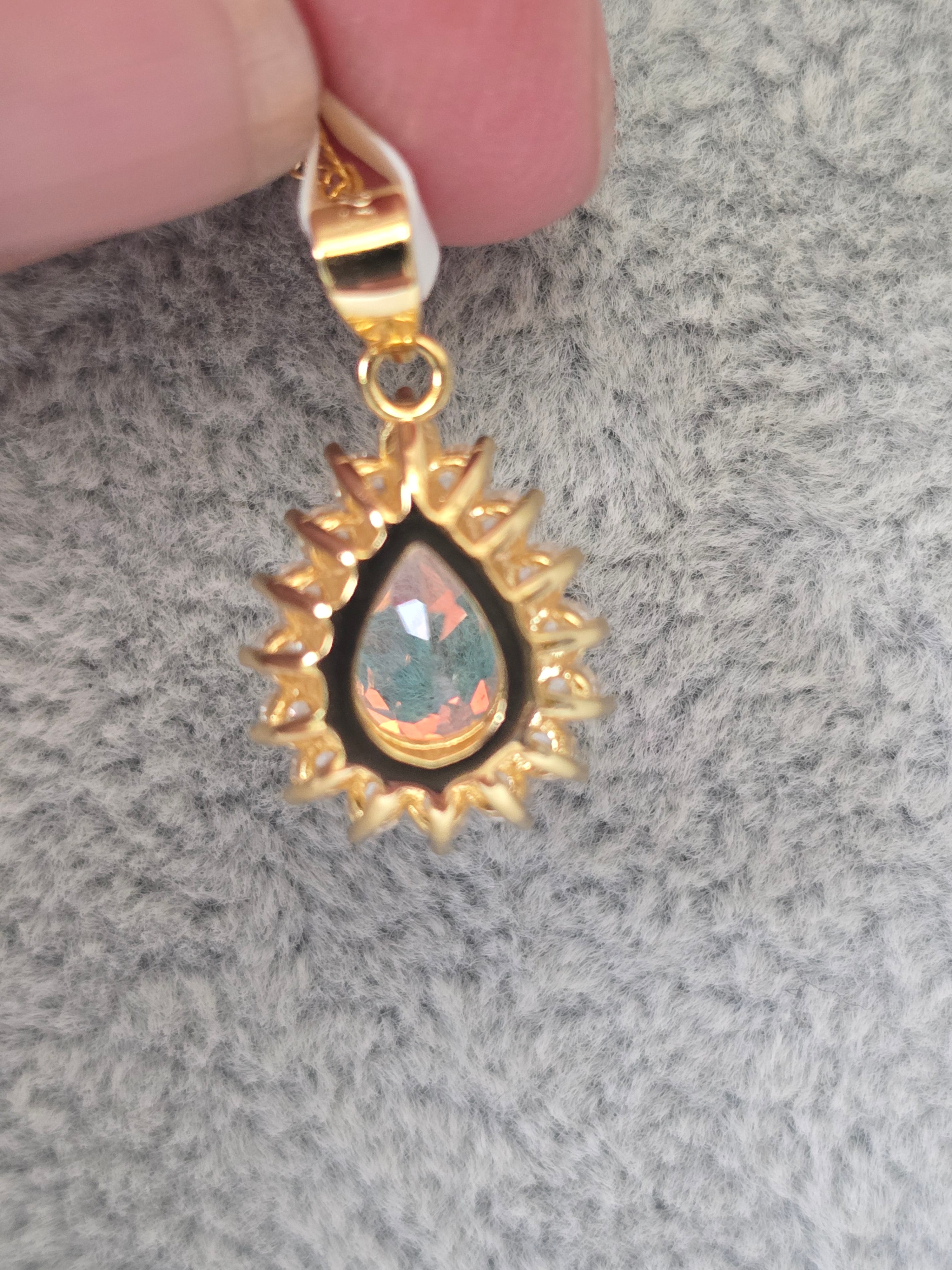 Mercury Mystic Quartz Pendant – Gold Plated S925